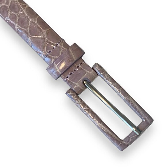 WCM Neiman Marcus Genuine Crocodile Leather Slim Belt SZ.L Purple Quiet Luxury main image 10